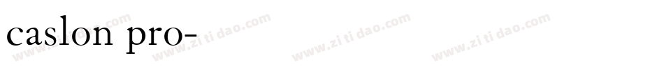 caslon pro字体转换